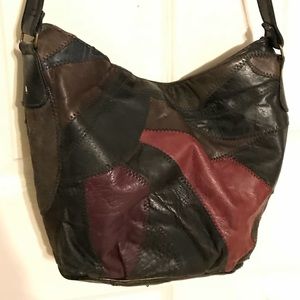 patchwork leather purse